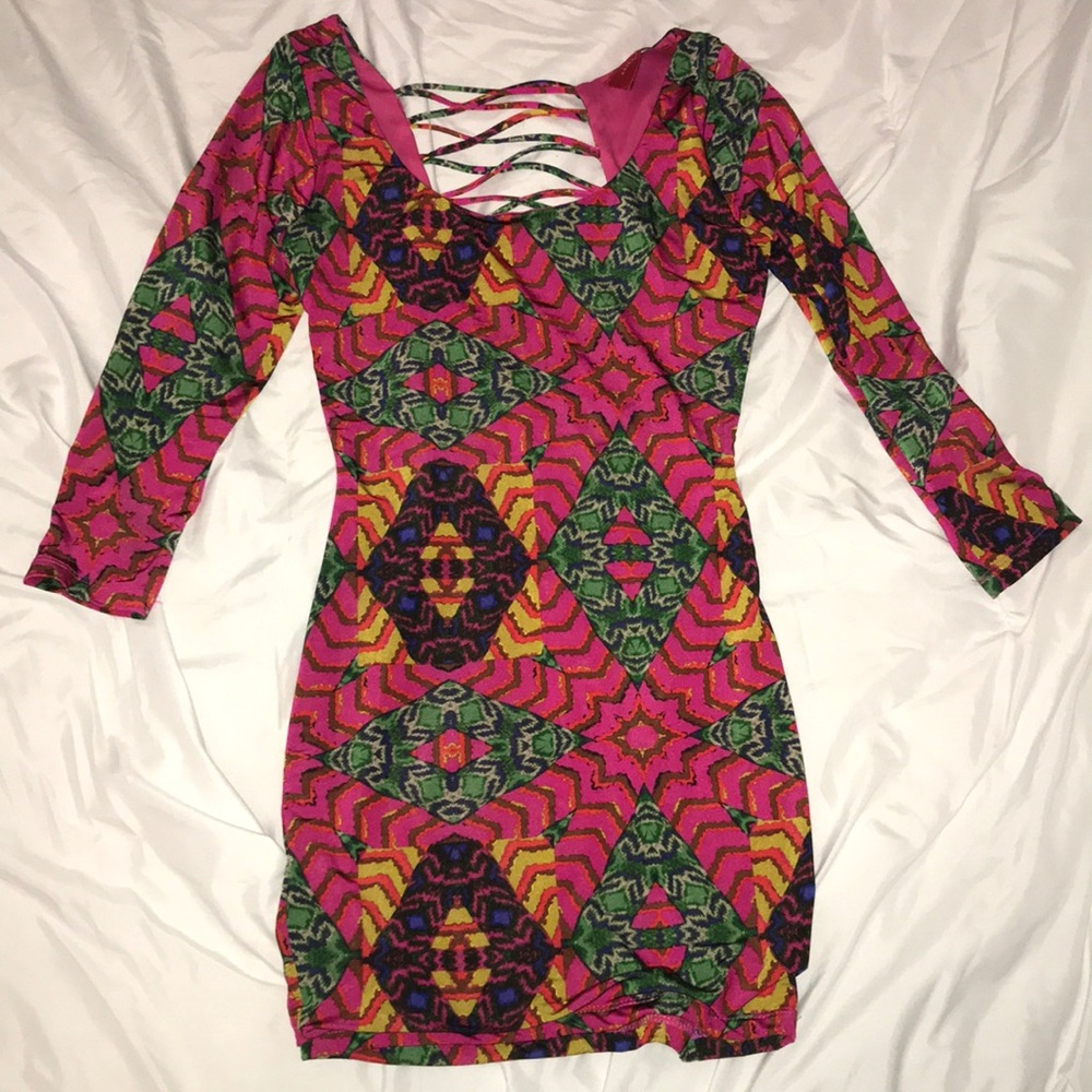 Akira short multi colored dress. Size M